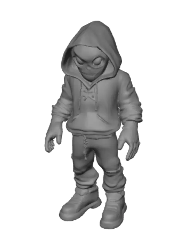 3D model for make a roblox horror game player with asthetic horror vibes