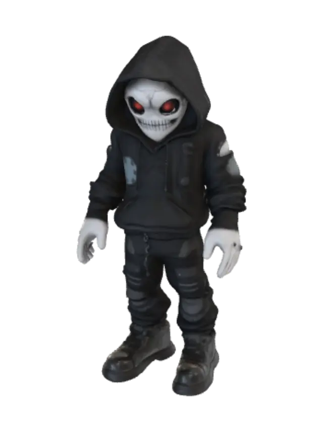 3D model for make a roblox horror game player with asthetic horror vibes