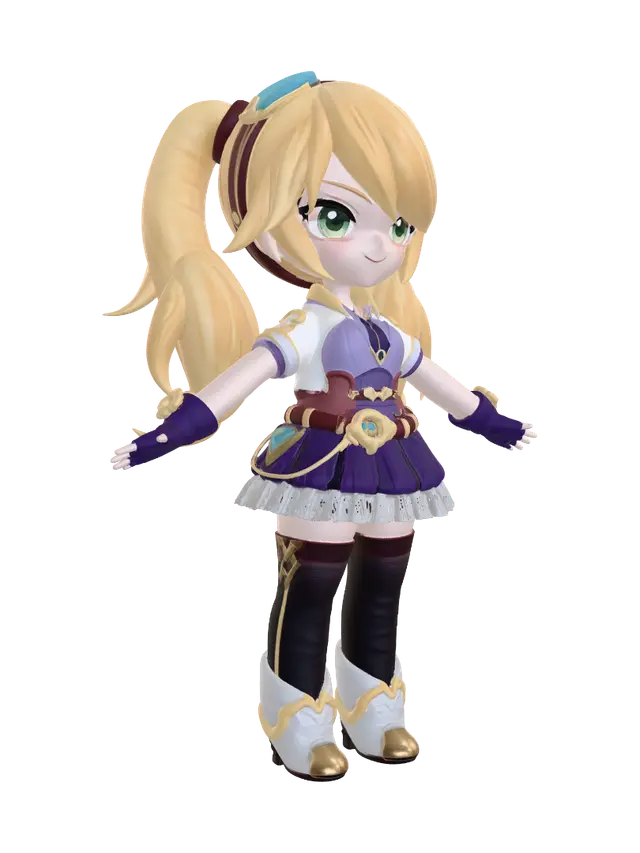 Sunlit Serenade 3D model, AI generated
