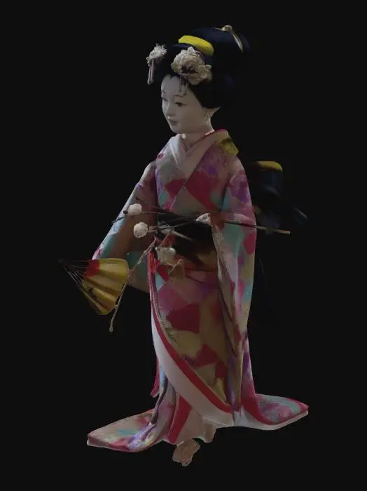3D model for Maiko in Silk Kimono