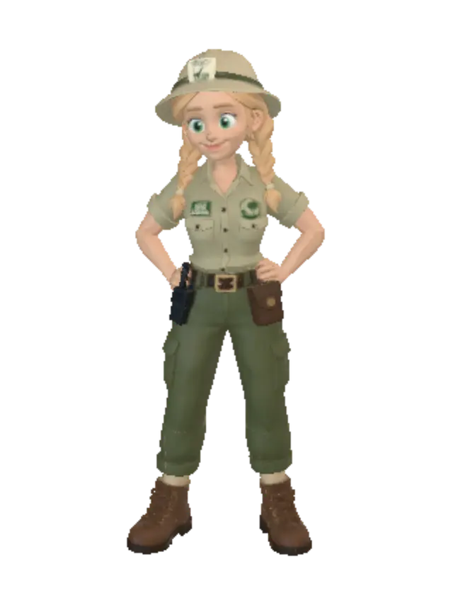 3D model for Zookeeper in Khaki Uniform