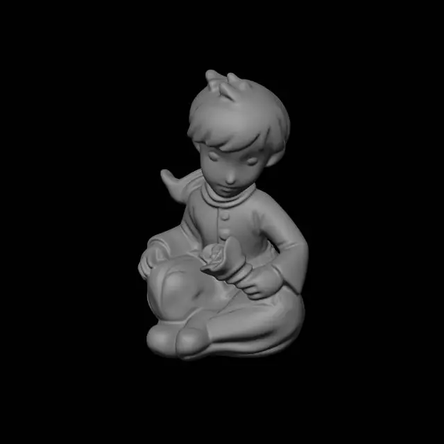 3D model for The Little Prince and the Rose