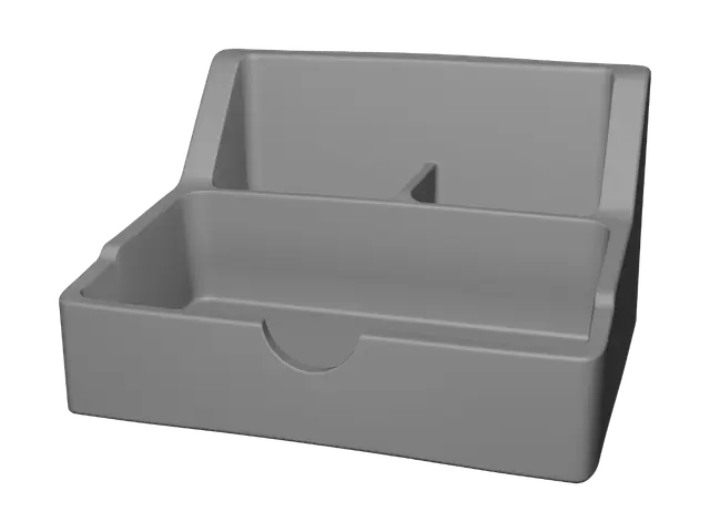 3D model for Black plastic organizer tray