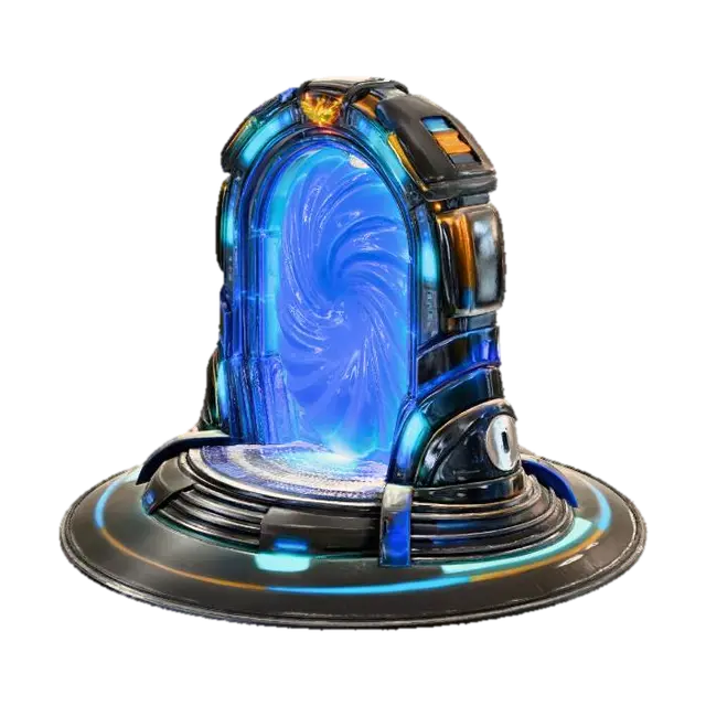 space portal - Universe 3D model, vytvořený pomocí AI