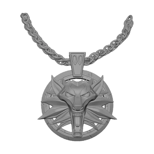 3D model for Wolf Head Pendant