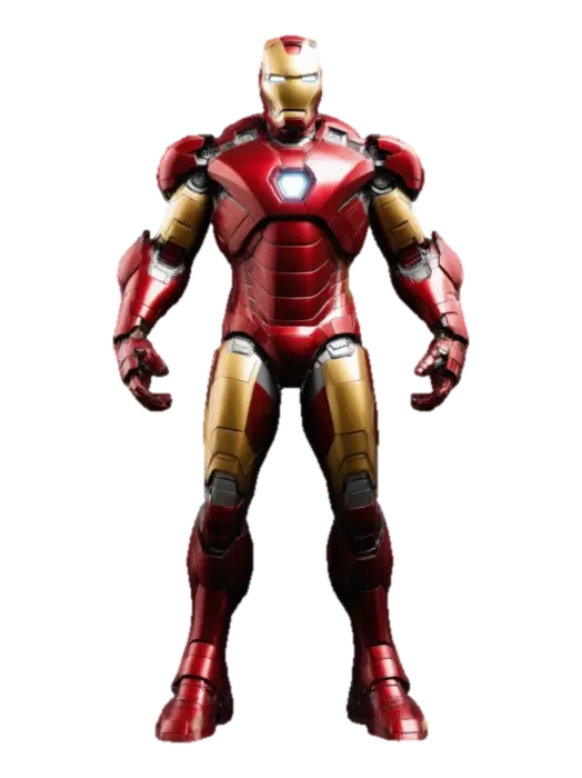 Iron Man - Marvel 3D model, vytvořený pomocí AI