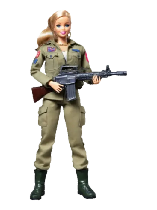 Army Barbie - Figurines 3D model, vytvořený pomocí AI