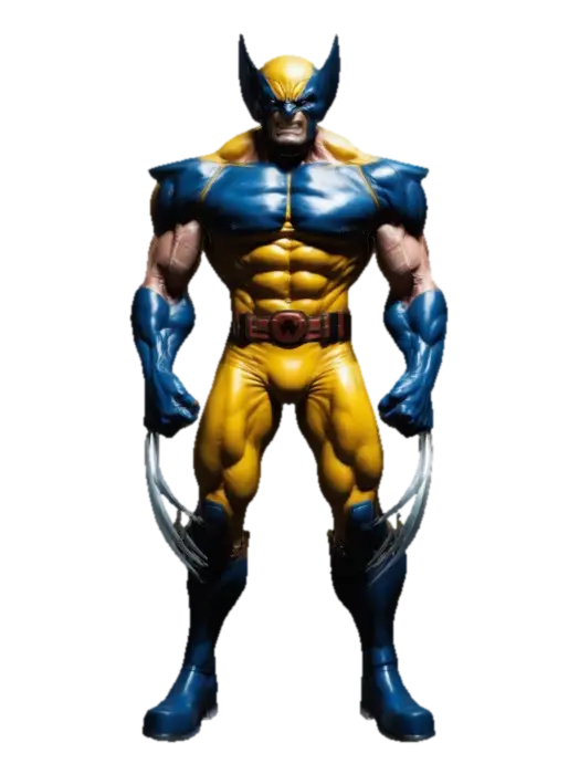 Wolverine 3D model, vytvořený pomocí AI