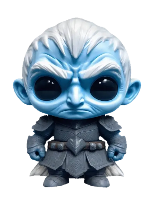A White Walker from A Game Of Thrones. Chibi art style. Clearly defined features.… - Cleanlines 3D model, AI generated