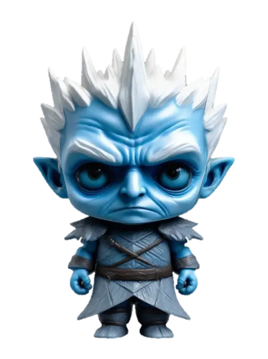 A White Walker from A Game Of Thrones. Chibi art style. Clearly defined features.… - Cleanlines 3D model, AI generated