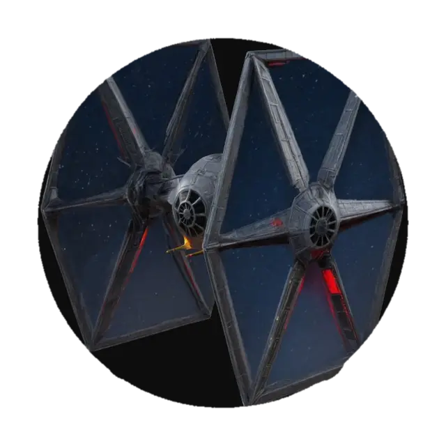 A 1 meter model of Tie Fighter, tabletop miniature starship, Star Wars Battles, game… 3D-model, gegenereerd door AI