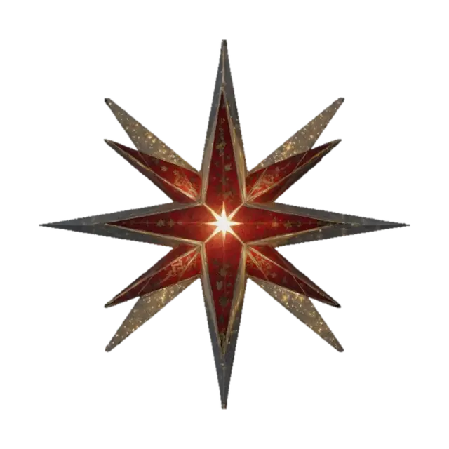 A Christmas star, #ChristmasAdventure# 3D-model, gegenereerd door AI