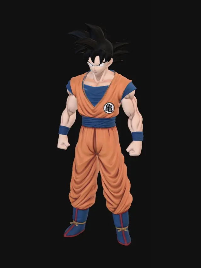 3D model for je veu cree le personnage de sangoku de dragon ball