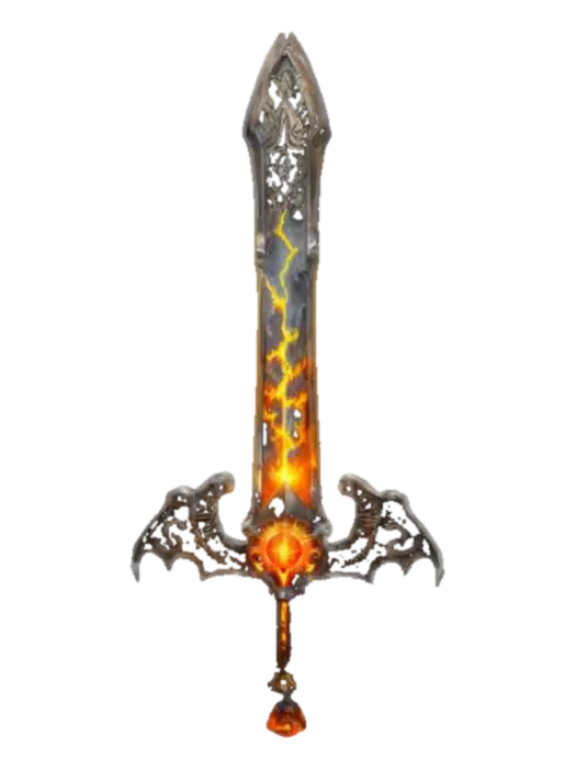 Infernal, #ChronoForgeWeapon#, Blade of the Vampire - Skeletal 3D model, vytvořený pomocí AI
