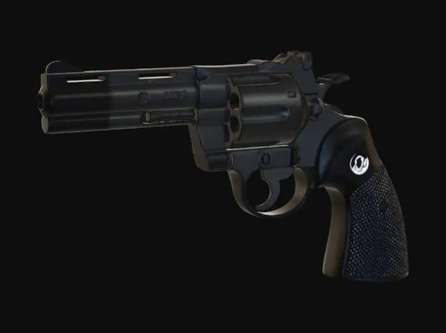 3D model for Long Barrel Revolver