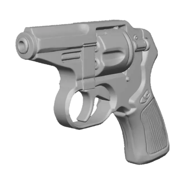 3D model for Compact revolver with green grip