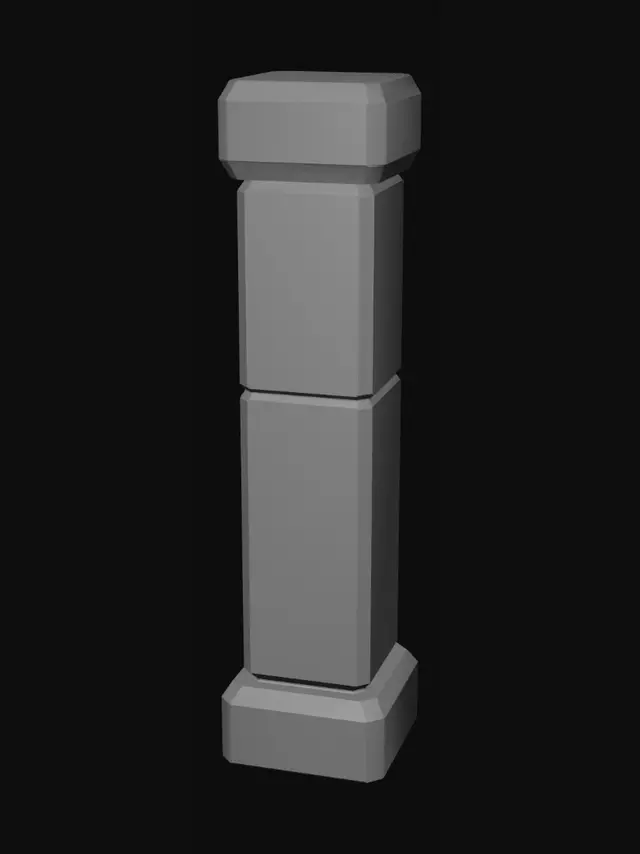 3D model for Three-Tier Stone Column