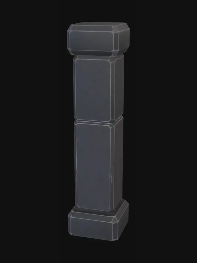 3D model for Three-Tier Stone Column