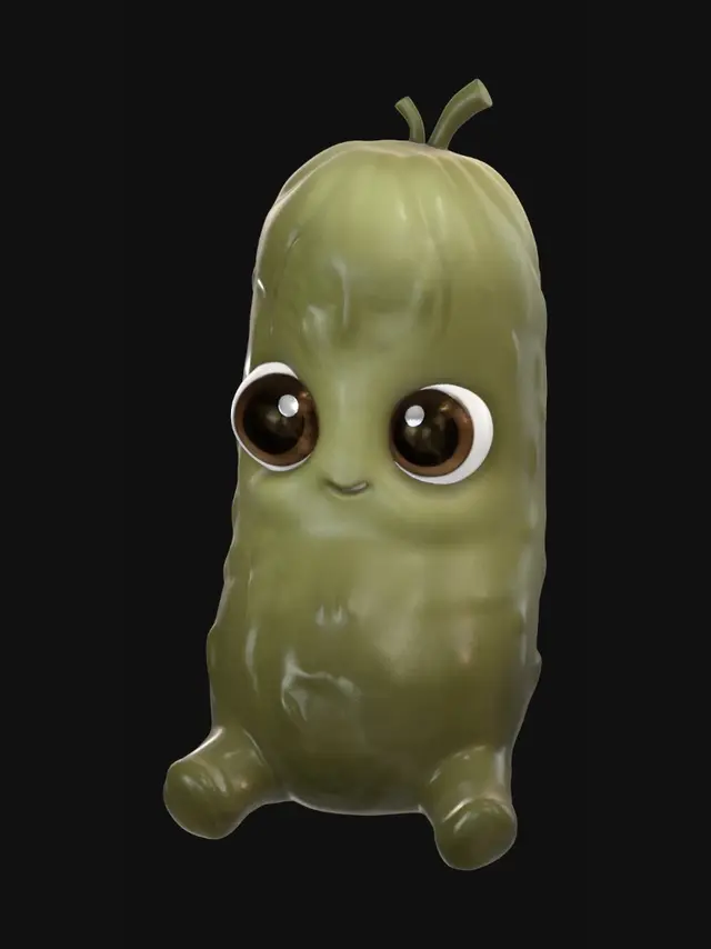 3D model for pickles con occhi carini