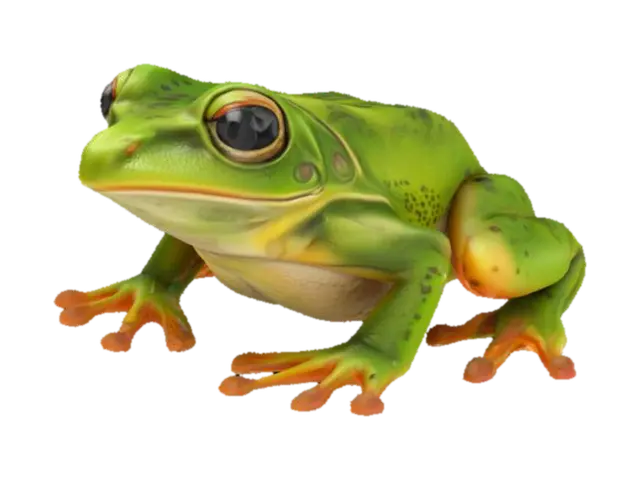 super simple realistic frog - Amphibian 3D model, vytvořený pomocí AI
