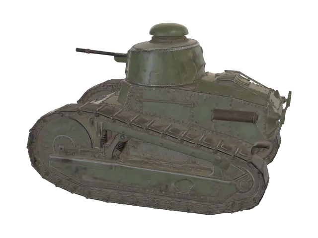 3D model for Rusty Green World War II Tank