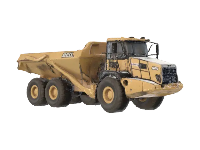Articulated Dump Truck 3D model, vytvořený pomocí AI