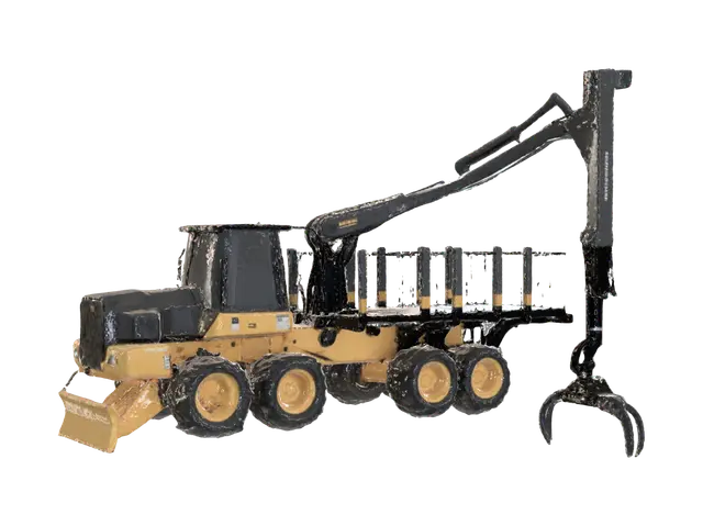 3D model for Logging Forwarder with Crane Grapple