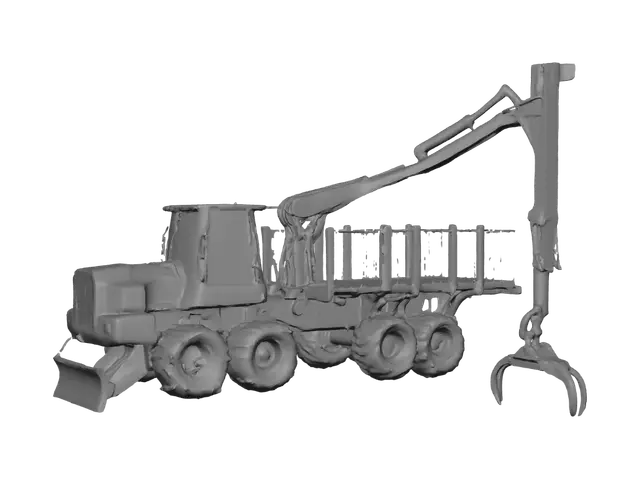 3D model for Logging Forwarder with Crane Grapple