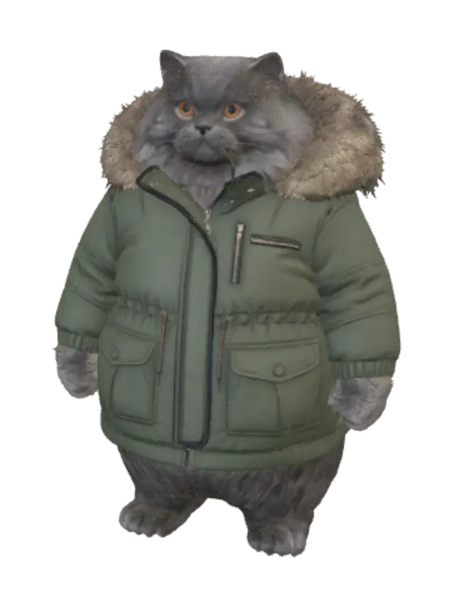3D model for Arctic Parka Cat
