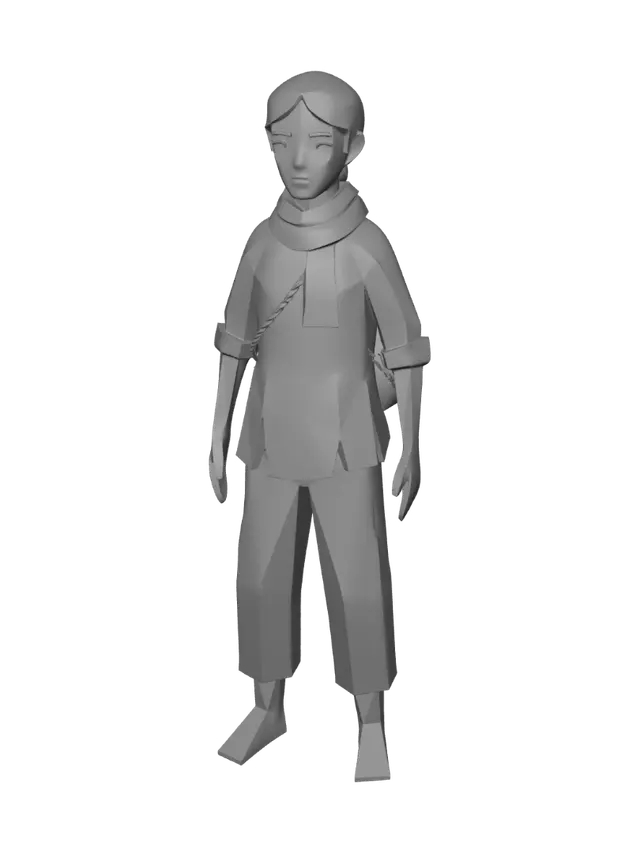 3D model for Wanderer with Scarf