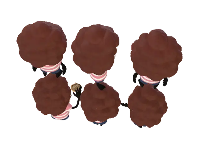 3D model for Curly-Haired Kid Character Sheet