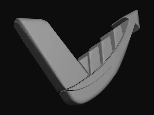 3D model for Rising Growth Arrow
