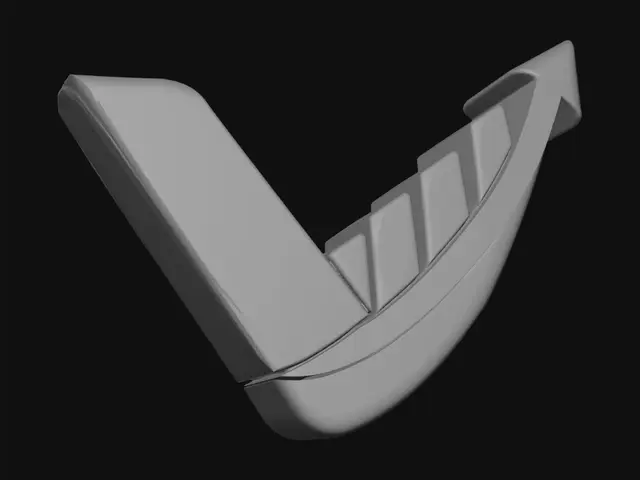 3D model for Rising Growth Arrow