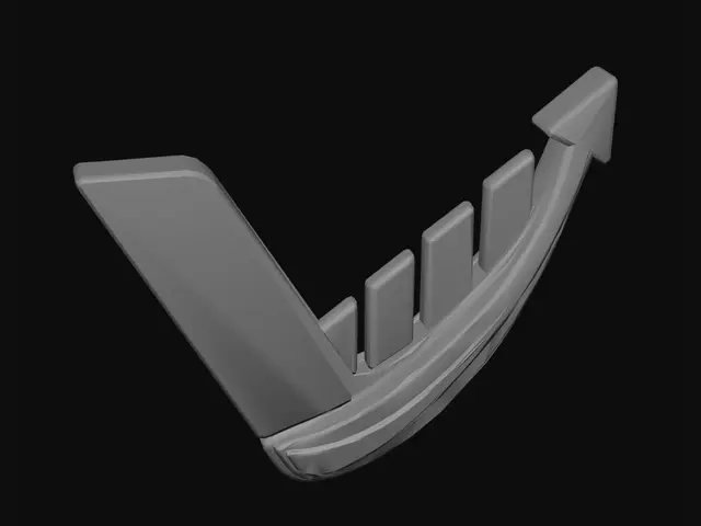 3D model for Rising Growth Arrow