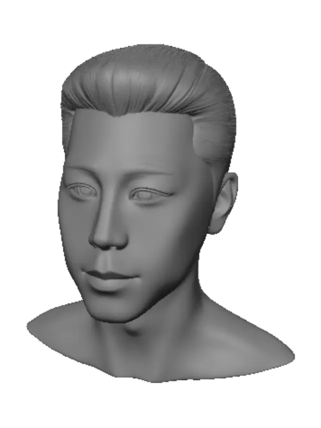 3D model for Cropped Male Portrait