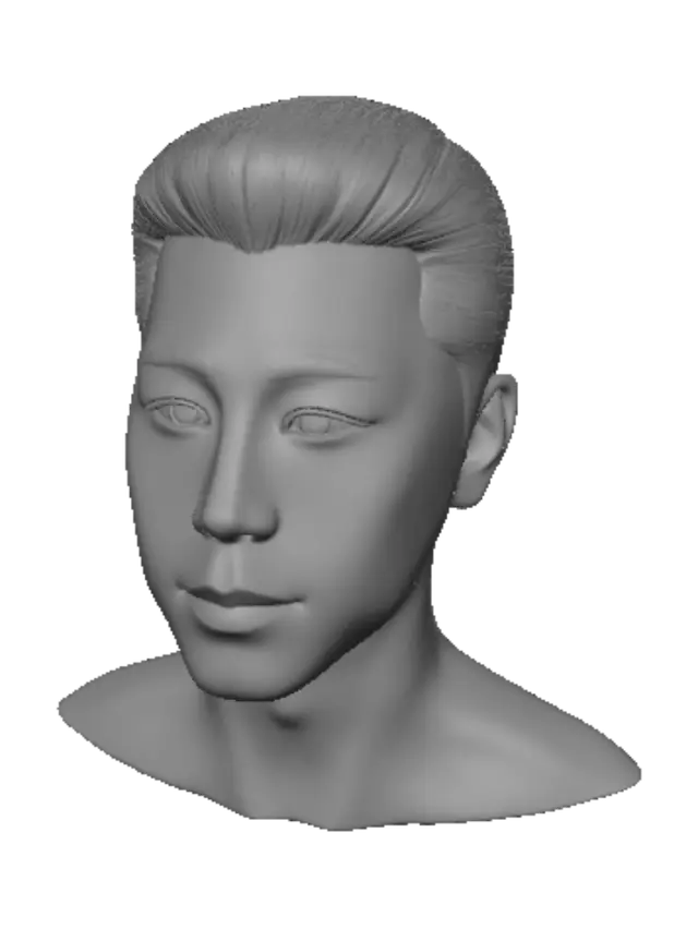 3D model for Cropped Male Portrait