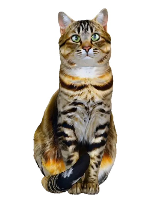 Modello 3D Upstanding cat - Catmodel, generato dall’IA