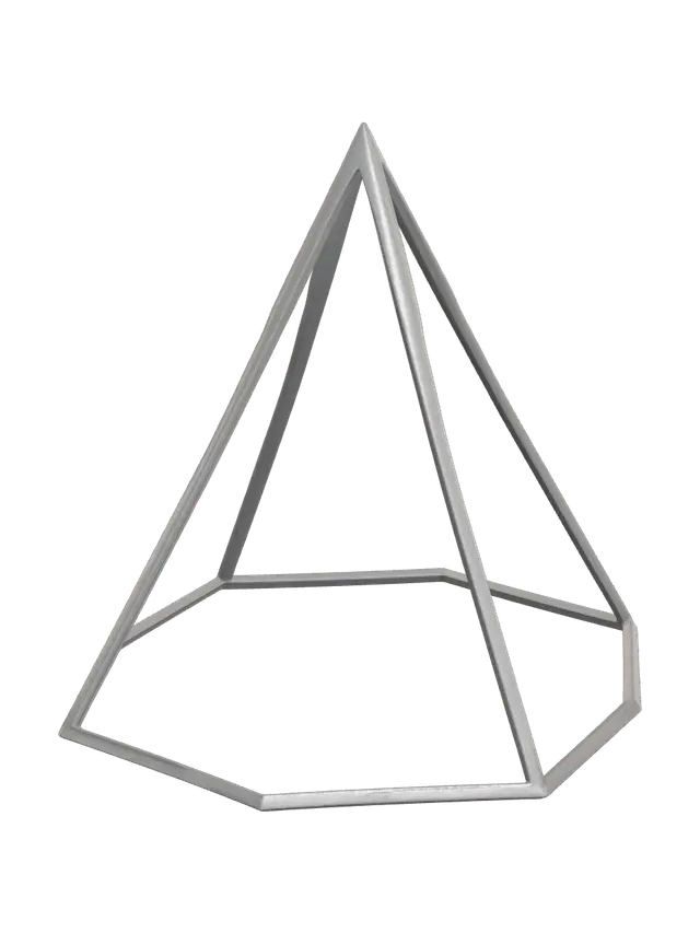 Modern Pentagonal Pyramid - Polyhedron 3D model, vytvořený pomocí AI