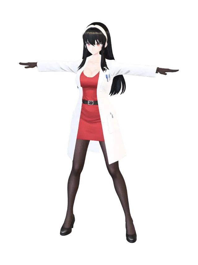 Lab Researcher - Scientist 3D model, vytvořený pomocí AI