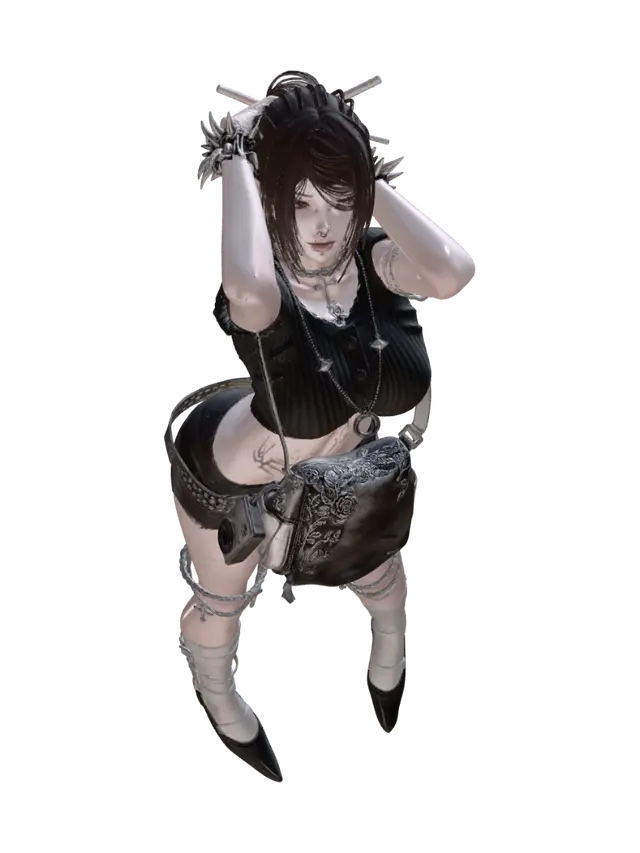 girl anime - Monogram 3D model, vytvořený pomocí AI