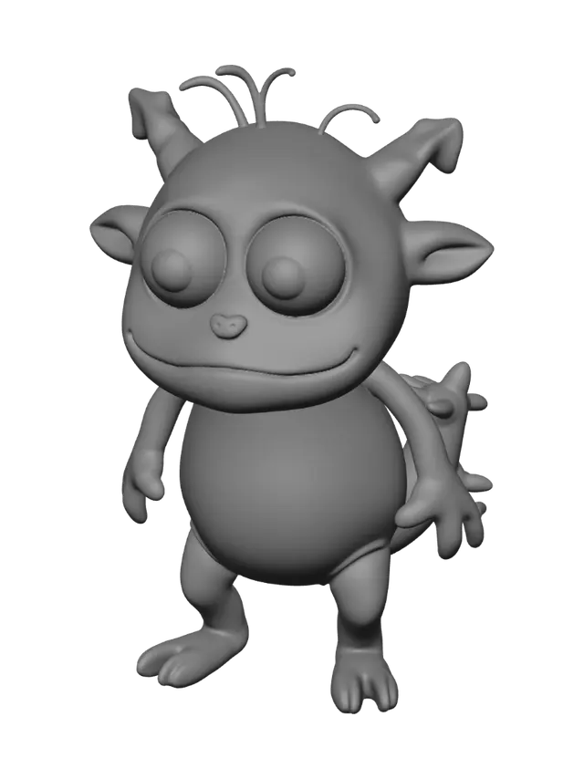 3D model for Prompt:

Create a cute original collectible 3D toy character named “Trevozhnik” (Anxiety Monster).
Style: adorable, slightly weird, emotionally expressive, viral designer toy, suitable for children and adults, similar in appeal to collectible blind-box toys but fully original and unique.
The character should look like a small friendly creature that “holds anxiety” and helps calm emotions.

Design features:

big expressive eyes with a slightly worried but lovable look
rounded soft body, no sharp edges
small horns or floppy ears
tiny arms and legs
flexible-looking tail or back spikes
expressive face showing mild anxiety, but still cute and safe
compact body proportions, oversized head, memorable silhouette
slightly hunched posture as if carrying worry, but not scary
a small opening mouth