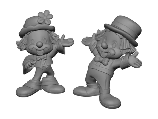 3D model for Two Clowns Dancing