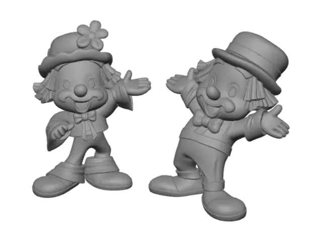 3D model for Two Clowns Dancing