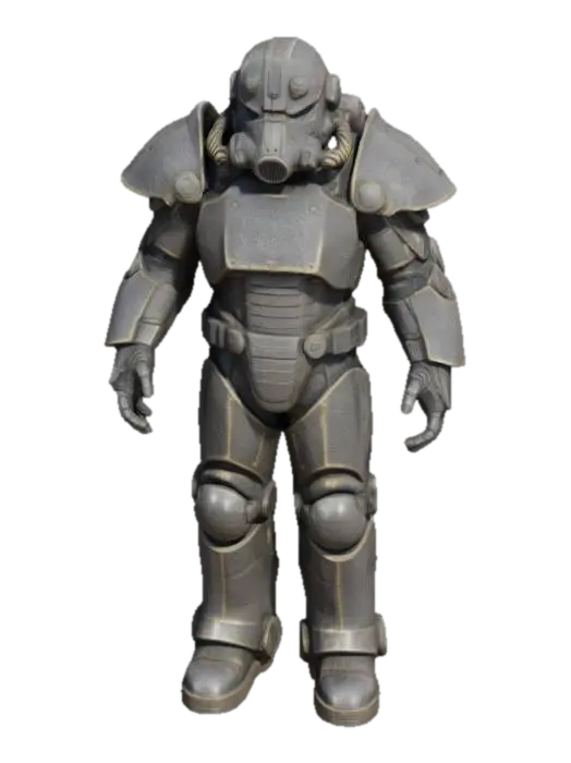 T51 power armor - Of 3D model, vytvořený pomocí AI