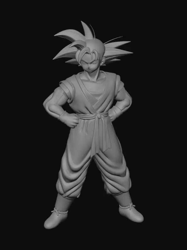 3D model for Goku in an Orange Gi