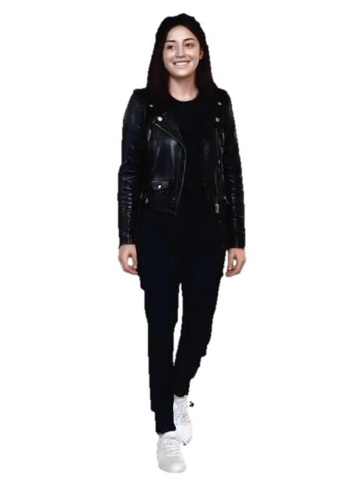 Leather Jacket Confidence - Persona 3D model, vytvořený pomocí AI