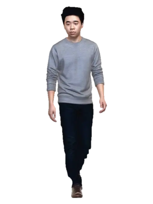 Casual Walk - Movement 3D model, vytvořený pomocí AI