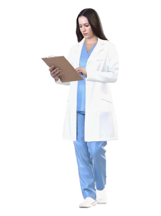 Medical Professional with Clipboard - Pretty 3D model, vytvořený pomocí AI