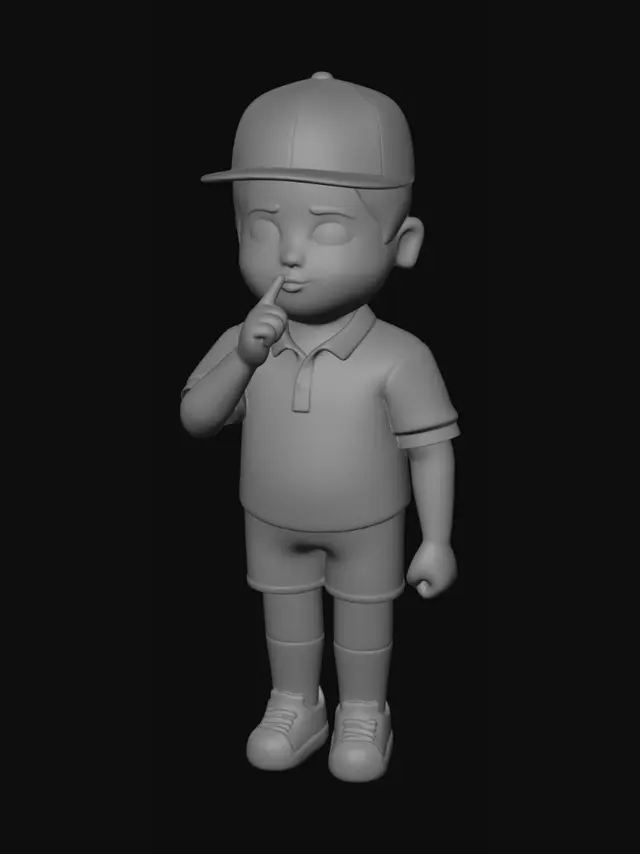 3D model for Shushing Boy