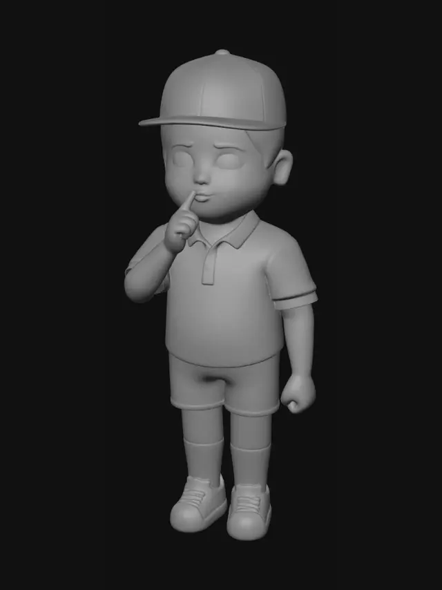 3D model for Shushing Boy
